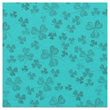 Elegant Teal Shamrock Patroon Cute & Mooie Klaver