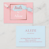 Élégant technicien carte de visite à ongles, salon (Devant / Derrière)