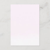 Elegant Teder Roze Bruidsborrel Recept Informatiekaartje (Achterkant)