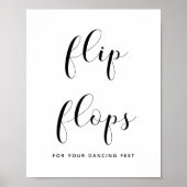 Elegant Teenslippers trouwbord Poster (Voorkant)