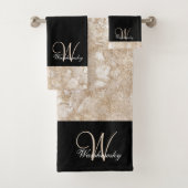 Élégant teint doré et noir monogramme (En situation)