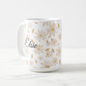 Elégant teintes de marguerite Mug personnalisé (Devant gauche)
