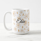 Elégant teintes de marguerite Mug personnalisé (Gauche)