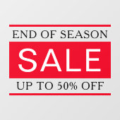 Elegant tekstuiteinde van abonnement verkoopbord raamsticker (Vel)