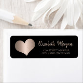 Elégant tendance, Coeur or Rose, Étiquette de adre (En situation)