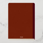 Elegant Terra Cotta Goud Bloemen Boek Hoesje Bruil Folie Uitnodiging (Achterkant)