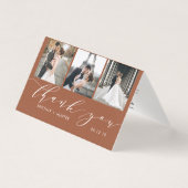 Élégant Terracotta 3 Photo Collage Merci (Front)