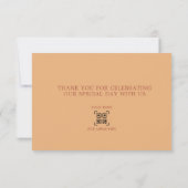 Élégant Terracotta Amour et Merci Script Mariage (Dos)