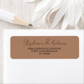 Elegant Terracotta & Black Wedding Label (Insitu)