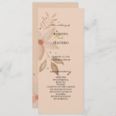Elegant Terracotta Blush Waterverf Flowers Programma (Voorkant / Achterkant)