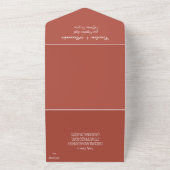 Elegant Terracotta Eucalyptus RSVP Foto QR Code All In One Uitnodiging (Buitenkant)