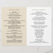 Elegant Terracotta Floral Wedding Ceremony Program (Achterkant)
