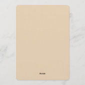 Elegant Terracotta Floral Wedding invitation  Kaart (Achterkant)