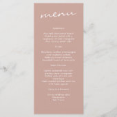 Elegant Terracotta Minimalist Wedding Menu (Voorkant)