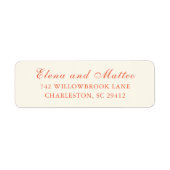 Elegant Terracotta Modern Classic Wedding Etiket (Voorkant)