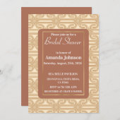 Elegant Terracotta Patterned Vrijgezellenfeest Kaart (Voorkant / Achterkant)