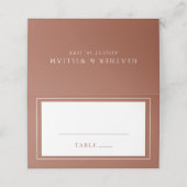 Elegant Terracotta Place Card (Buitenkant ongevouwen)