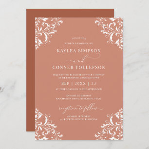 Elegant Terracotta Rust Wedding   Kaart