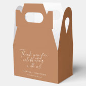 Elegant Terracotta Trendy Script Custom Hartelijk  Bedankdoosjes (Geopend)
