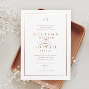 Elegant Terracotta Wedding Invitation