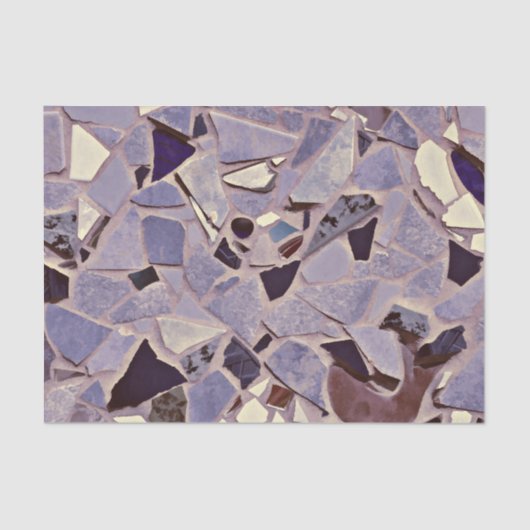 Elegant Terrazzo Paarse Mosaic Pattern Design Tissuepapier (Voorkant)