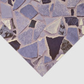 Elegant Terrazzo Paarse Mosaic Pattern Design Tissuepapier (Detail)