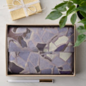 Elegant Terrazzo Paarse Mosaic Pattern Design Tissuepapier (Geschenk)