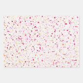 Elegant Terrazzo Retro Red Paars White Pattern Inpakpapier Vel (Voorkant 3)