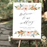 Élégant terroir fleurit, Mariage Sage Affiche de b<br><div class="desc">Bienvenue à vos invités avec cette élégante enseigne mariage d'accueil avec de beaux détails de calligraphie manuscrits et un cadre aquarelle fleuri. 8" x10" est simplement notre taille par défaut, signe disponible dans une variété de tailles. Floral dans un beau rose poussiéreux, roux, beige, terre cuite, rouille, orange, sauge et...</div>