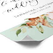 Élégant terroir fleurit, Mariage Sage Affiche de b (Coin)