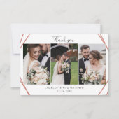 Élégant texte et photos Mariage Merci (Devant)