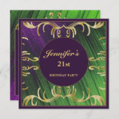 Elégant Texté Invitation Anniversaire (Devant / Derrière)