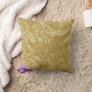 Elegant textielontwerp met een gouden achtergrond kussen