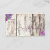 Elégant, Texture en bois, Carte de référence Fleur (Dos)