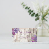 Elégant, Texture en bois, Carte de référence Fleur (Debout devant)