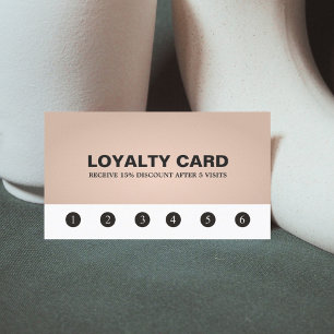 Elegant Texture Roos Beauty Salon Loyalty Card
