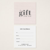 Elégant Texture Rose salon de beauté (Devant & derrière)