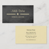 Elegant Textured Grey Interior Designer Visitekaartje (Voorkant / Achterkant)