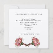 Elegant Textured Minimal Het spijt me dat ik Kaart (Voorkant)