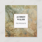 Elegant  textuur bruin vierkante visitekaartje (Voorkant)