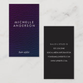 Elegant textuur Paarse blauwe gradiënt Visitekaartje (Voorkant / Achterkant)