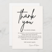 elegant thank you card bedankkaart (Voorkant / Achterkant)