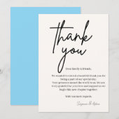 elegant thank you card bedankkaart (Voorkant / Achterkant)