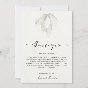 Elegant Thank You Card for New Beginnings Feestdagenkaart
