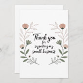 Elegant Thank You Card for Small Business Packagin Bedankkaart (Voorkant / Achterkant)