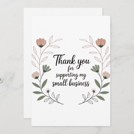 Elegant Thank You Card for Small Business Packagin Bedankkaart (Voorkant / Achterkant)
