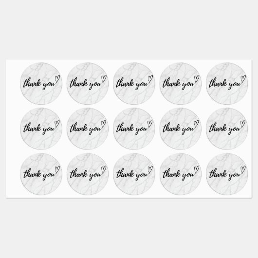 Elegant Thank You Sticker - Small Business Packagi (Feuille)