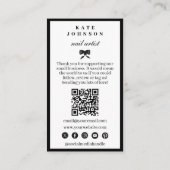 Elegant Thank You Support Small Business Visitekaartje (Achterkant)