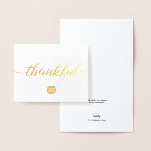 Elegant Thankful Company Business - Hartelijk dank Folie Kaarten