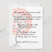 Elegant thankful tree Thanksgiving Kaart (Achterkant)